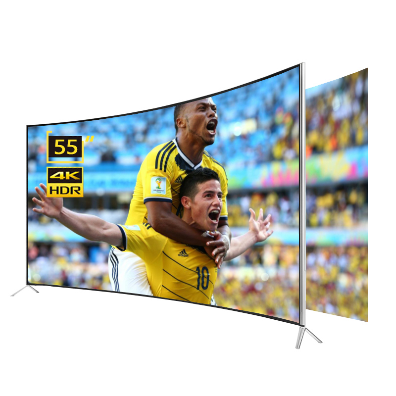 Дешевый светодиодный телевизор 50 55 65 дюймов изогнутый экран Android Smart TV оптом