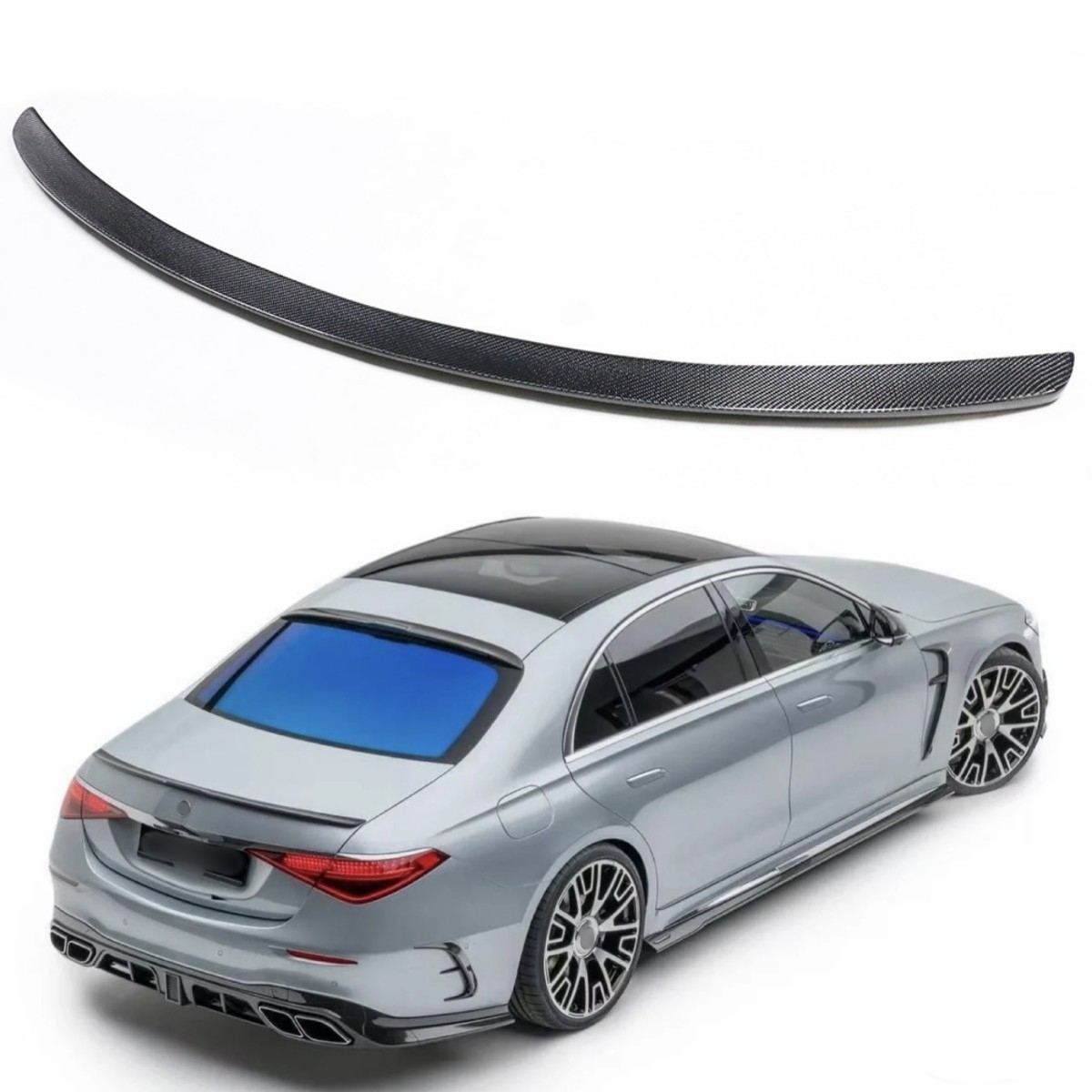Задний спойлер из углеродного волокна в стиле для Mercedes-Benz S Class W223 S65 S63, задний спойлер для багажника, комплект для ботинок