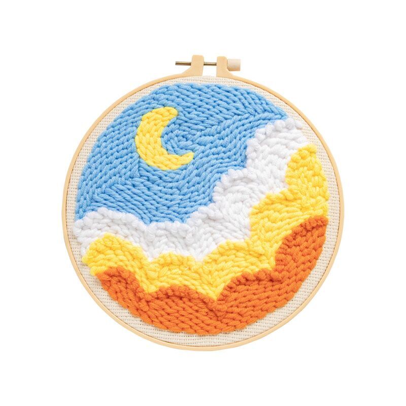 Space Pattern Cross-stitch Kit,Cartoon Style Cross-stitch Set For Kids