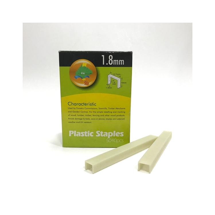 Non-metal Insulated Polymer Staples Thickness1.8mm  Leg10mm  3/8"  For Forestry  Insulation  Telecom/Electrical installations