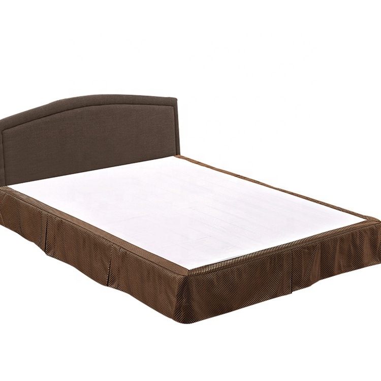 CFL Brown style wholesale high quality 5 star hotel ruffle fitted bed skirt for sale