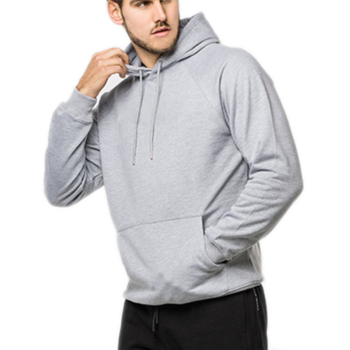 Oem China Factory Custom 100% Cotton French Terry Mens Gym Wholesale Hoodie