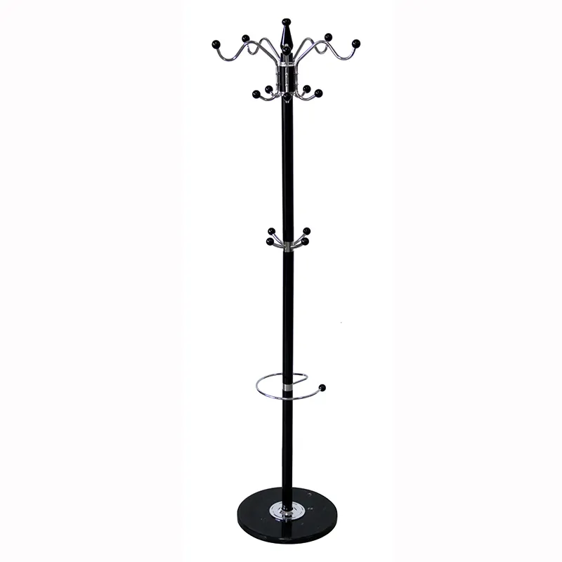 factory wholesale Living Room Furniture Antique design Black marble base standing coat rack