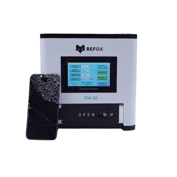 Refox FM-30 7 дюймов 5 в 1 отделение для удаления пены машина для производства бумажных ламинатов с вакуумным насосом и воздушным компрессором телефон плоский экран ремонт
