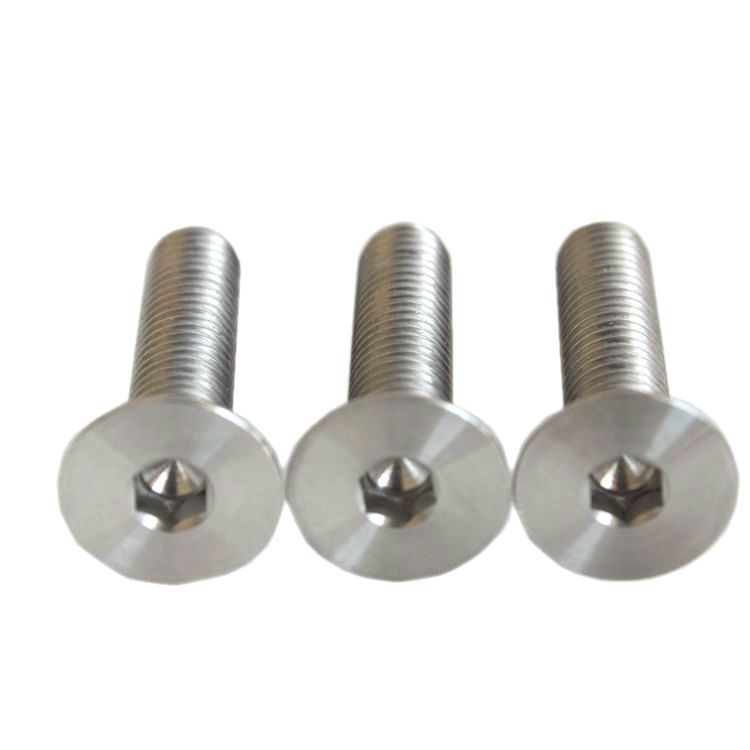 Rust resistant DIN7991 M2 M2.5 M3 M4 hex socket countersunk head GR5 titanium bolts screws for rc cars drone