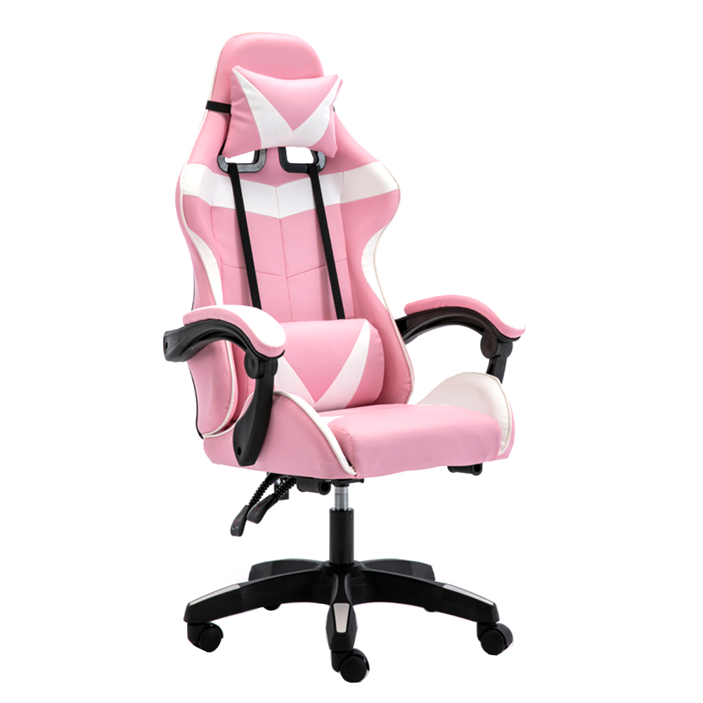 Free Sample Cheap PU Silla Gamer Rosa Linkage Armrest Pink Gaming Chair