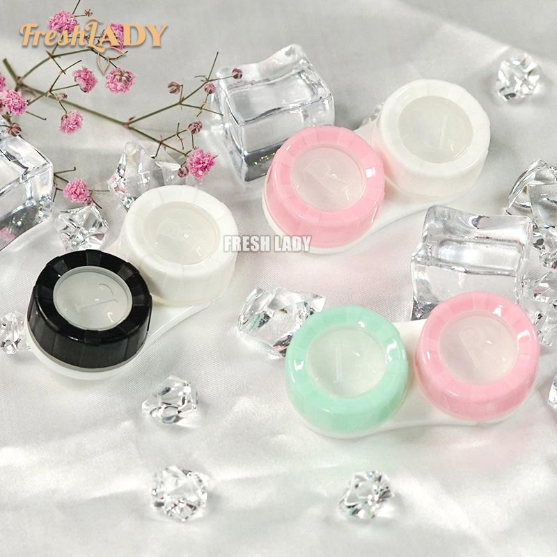 Fresh lady Macaron оптовая продажа цветной чехол для контактных линз