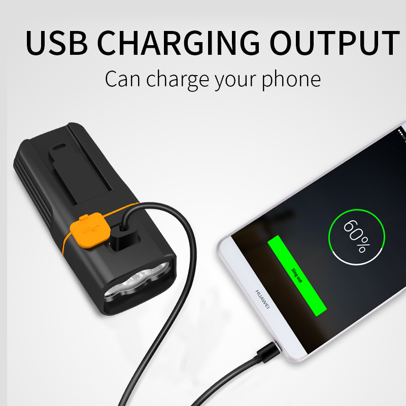 Передняя фара с аккумулятором, велосипедная фара с USB-зарядкой, фары для велосипеда, 800 люмен, 2400 мАч