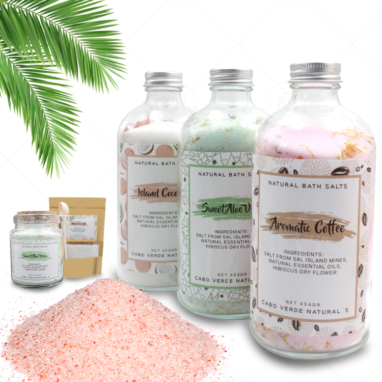 Natural Organic Crystal Detox Spa, Aromatherapy, Coconut Rose, Lavender Petal Bath Salt с Dried Flowers, wholesale 350 г