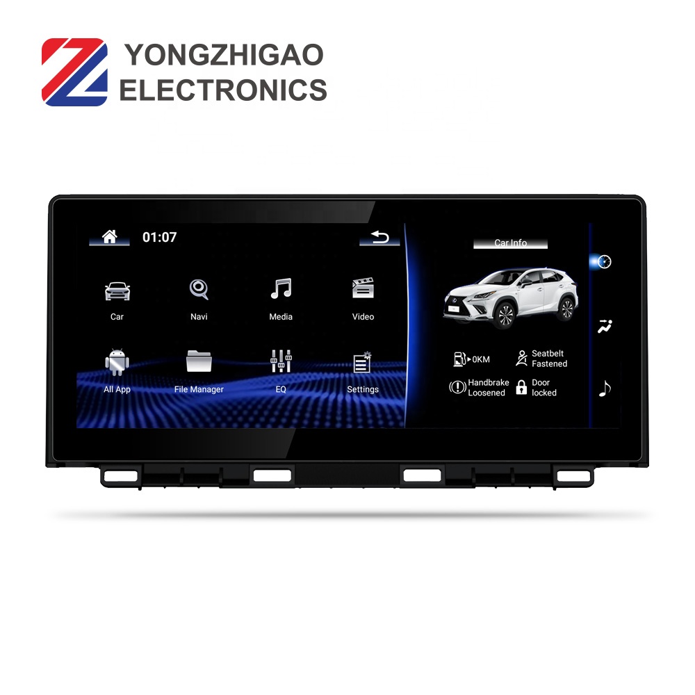 YZG 10,25 дюймов 8 ядер Android 10 Carplay GPS DVD-плеер сенсорный экран Мультимедиа Радио Навигация Аудио Android для Lexus NX 2018