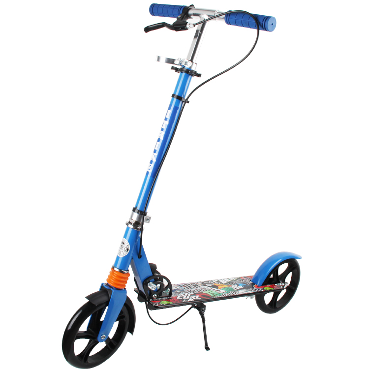 Hot sale factory direct sale 2 big wheel adult foot scooter folding scooter