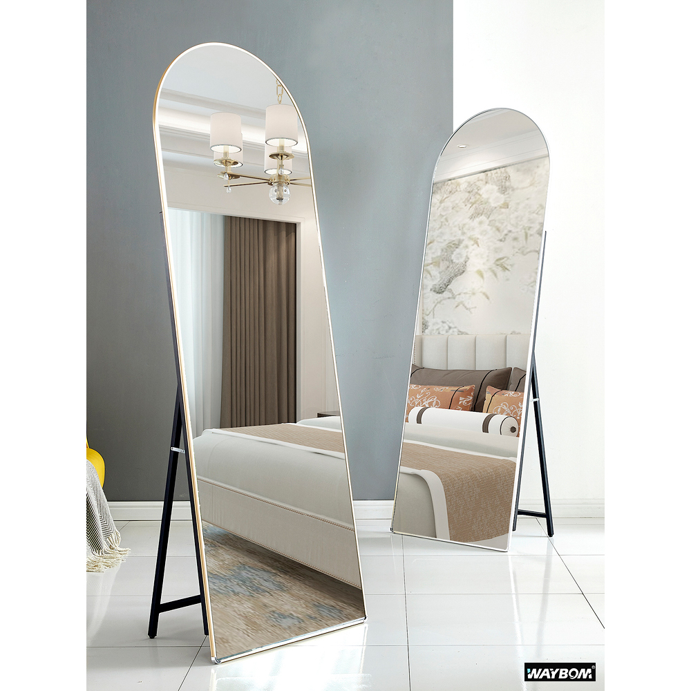 Factory Decoration Wall Magnifying Jewelry Cabinet Venetian Full Length Makeup Oval Mirror With Led