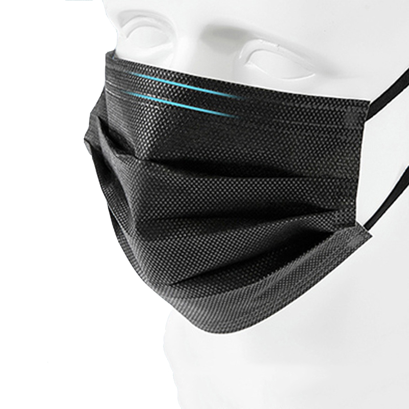 Wholesale Disposable 3ply Medical Face Mask With EN14683 TYPE IIR Black Surgical Mask Headloop