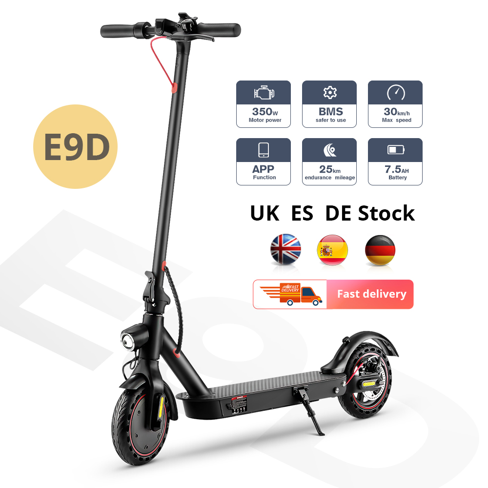 amzon hot sell 2020 model europe cheap E9D suspension carros electricos adultos 350W fast electric scooter price
