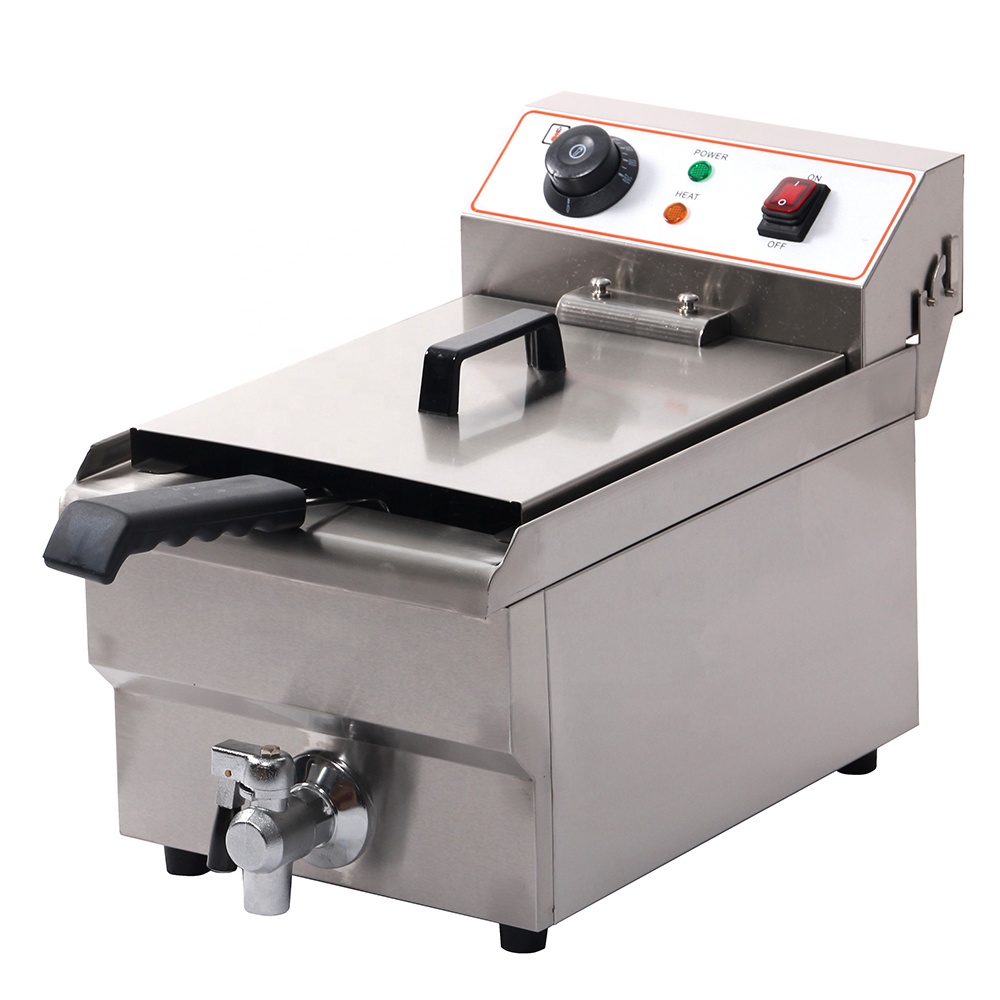 Good Quality 16L Table Counter Top Single Tank Potato Chicken Deep Fryer Machine Commercial Electric