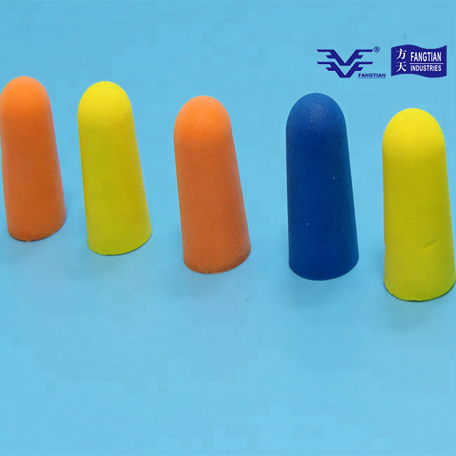 CE PU Foam Disposable Earplugs Individually Wrapped Slow Rebounded Soft Ear Plugs