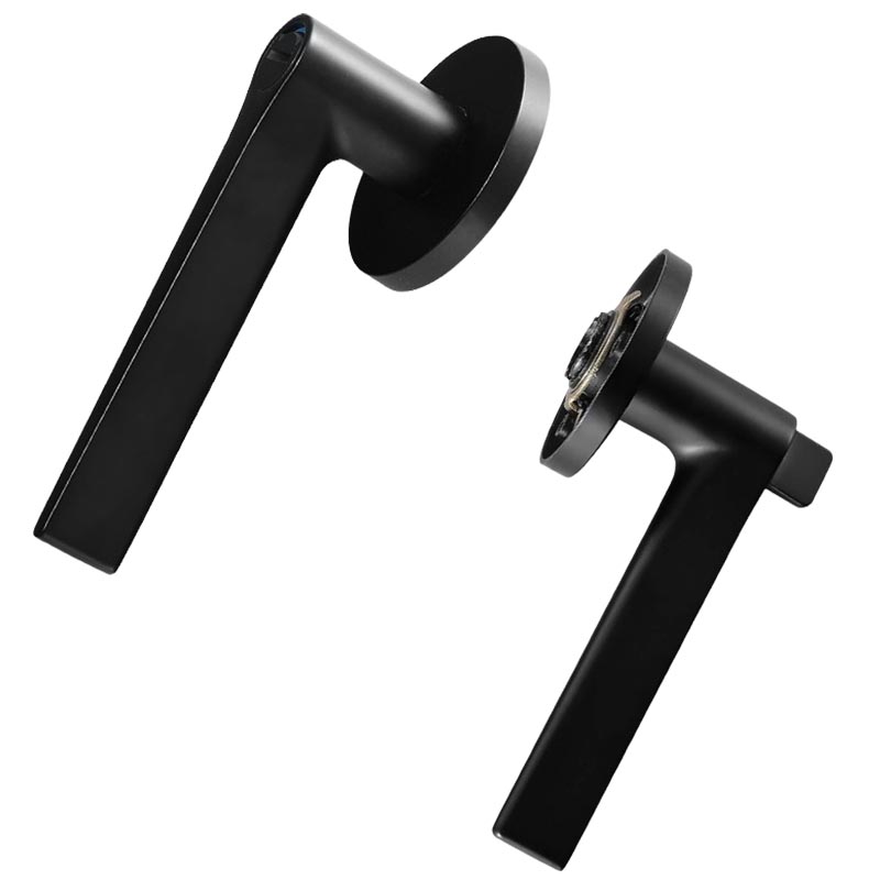 Nidus Mediterranean Marino Round Passage Leverset Door Lock Satin Black Privacy Lever Door Handle
