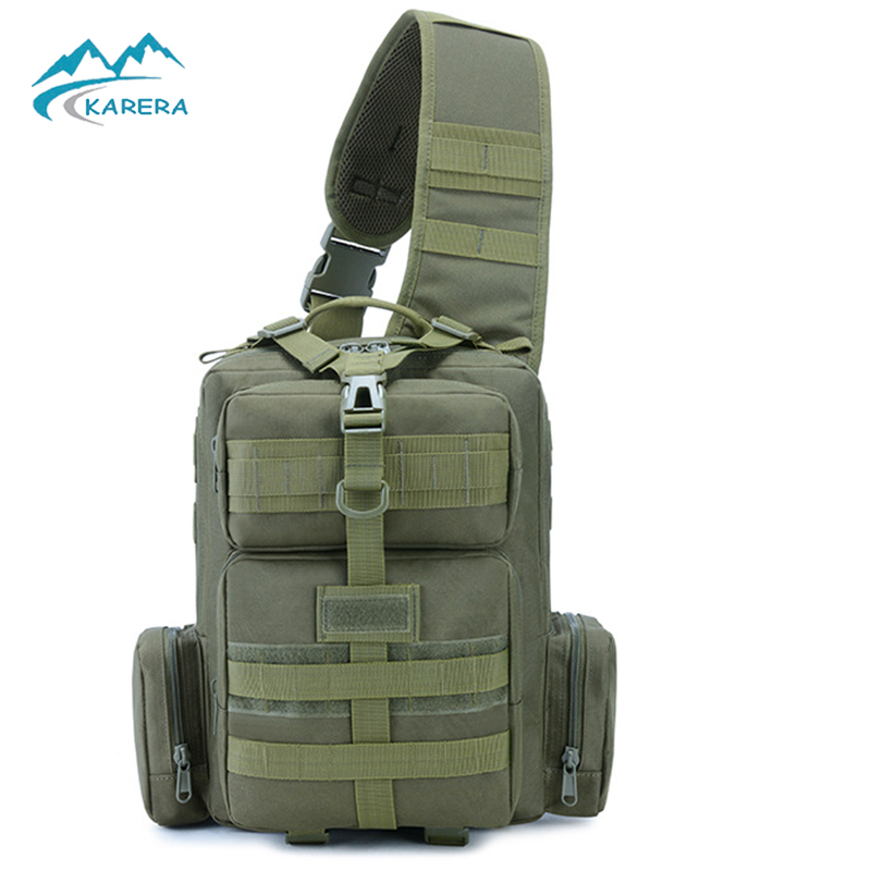 Factory custom OEM waterproof army sling military crossbody shoulder bag military tactical chest bag pack for men