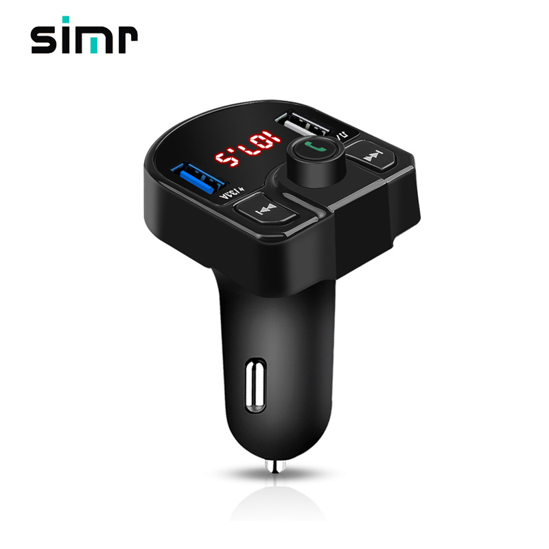 Simr LED 4.1A bluetooth автомобильный комплект Dual USB Автомобильное зарядное устройство 2 порта USB MP3 музыкальный плеер fm-передатчик bluetooth