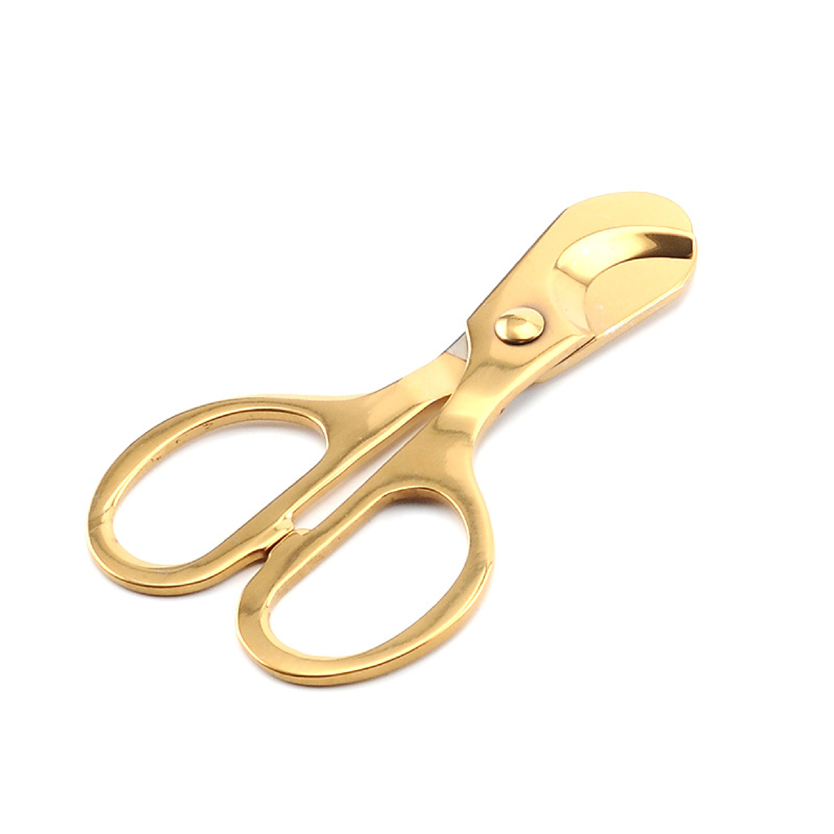 Gold stainless steel cigar scissors knife cigar accessories metal smoking tools sharp portable travel cigar cutter
