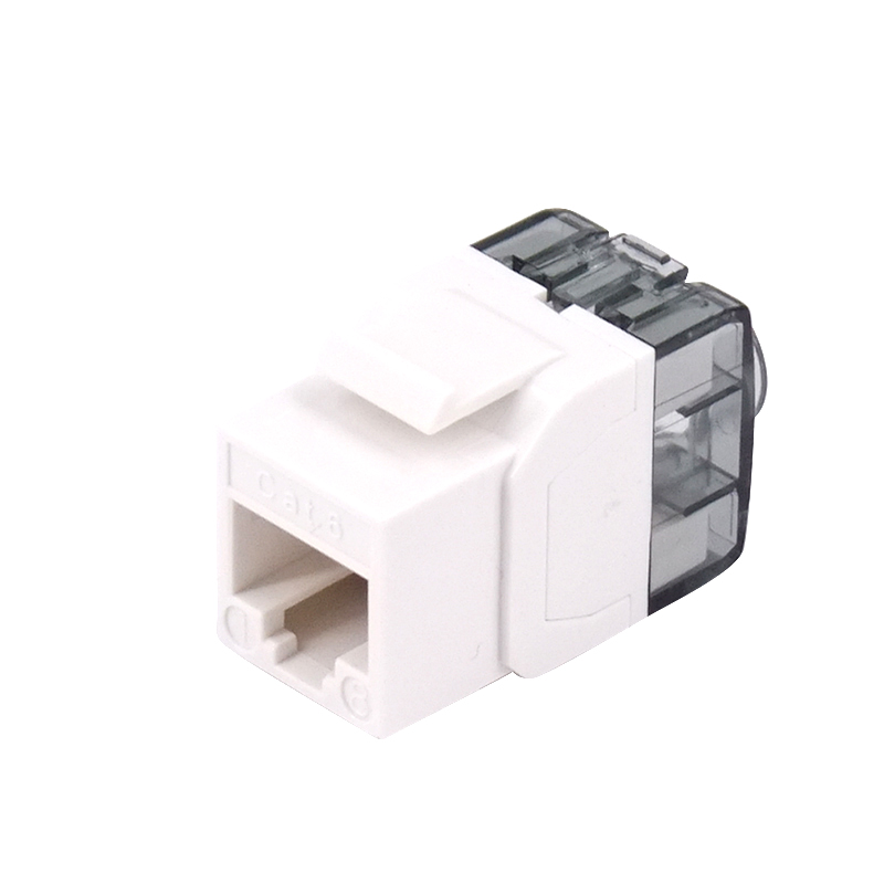 Самонастраивающийся светодиодный UTP 180 градусов Cat.5e/Cat.6/Cat.6A Keystone Jack