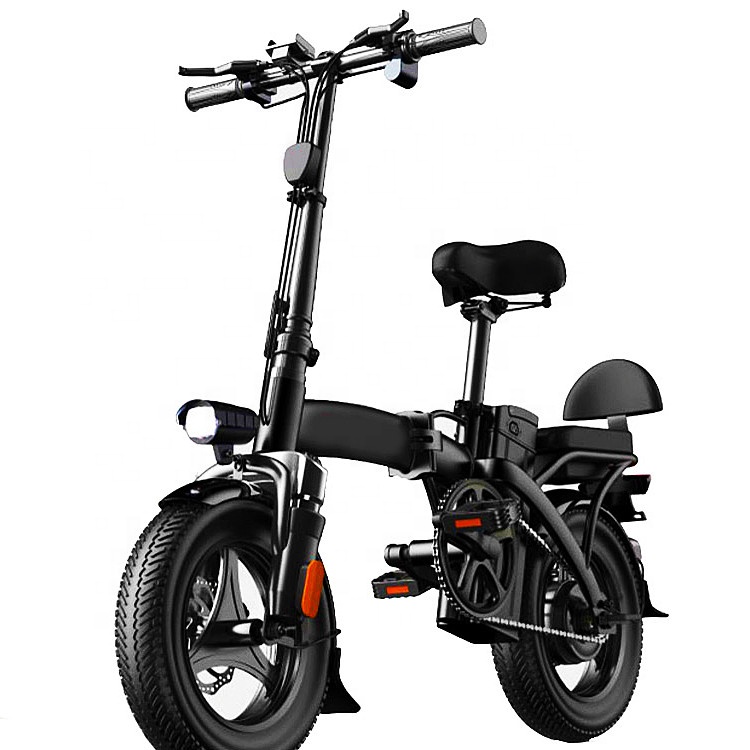 48V Battery Shock Absorbing Electric Folding Bicycle Electric City Bike