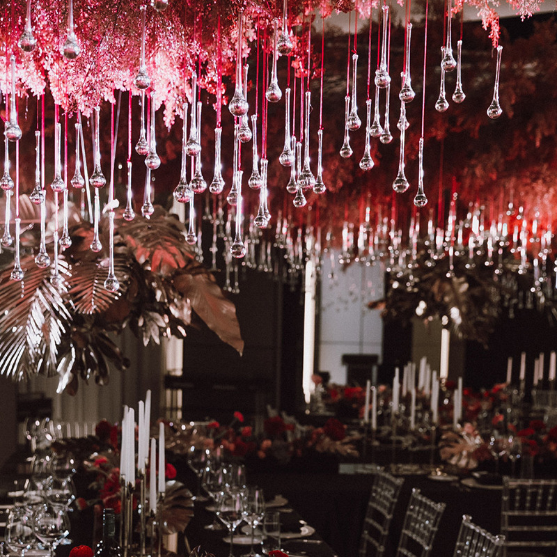 Acrylic crystal pendant hanging pendant wedding props ceiling personality creative aerial crystal decorative pendant
