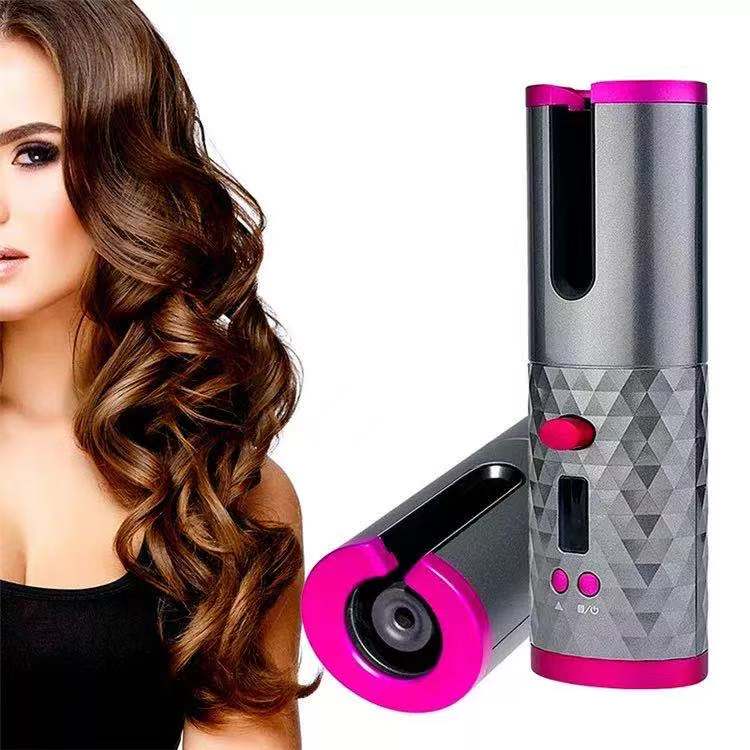 Portable Wireless Automatic Hair Curler Quick Heating Mini Cordless Usb Rechargeable Hair Rotating Curling Roller