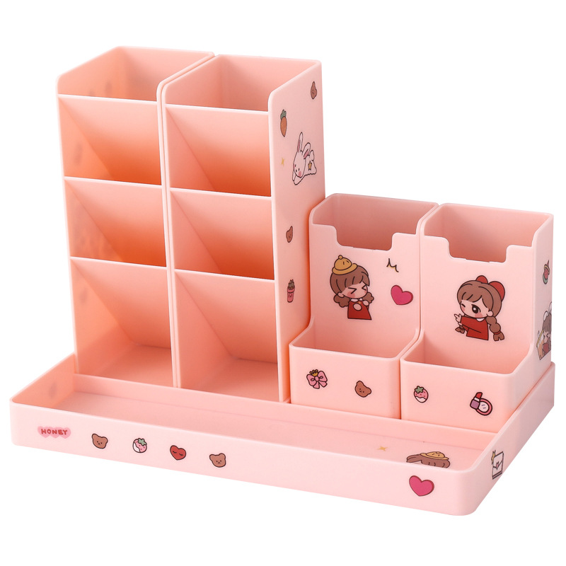 Stationery School Set Inclined Creative Multifunctional Children's Female Desk Large Capacity Stationery Office Storage Box