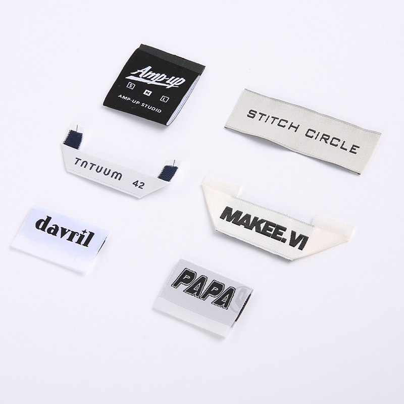 Damask Size Neck Label Tags For Clothes Clothing Nursing Labels Custom Woven Label Clothing Tags Washable Shoes Polyester Women