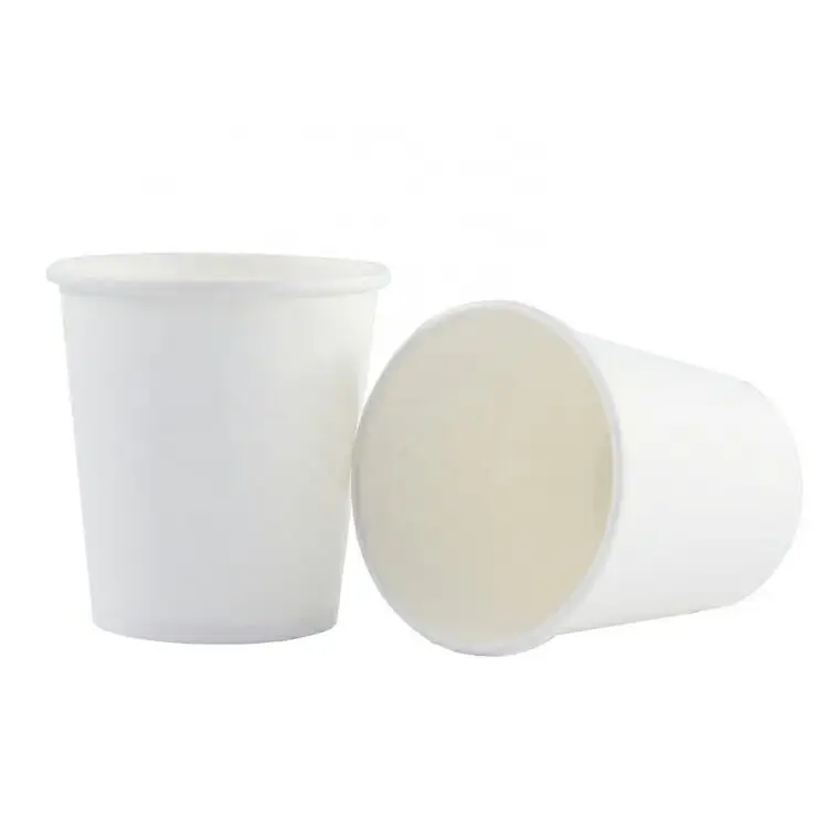Изготовление принимается на заказ Печать индивидуальный логотип белые одноразовые бумажные кофейные чашки для холодных горячих напитков