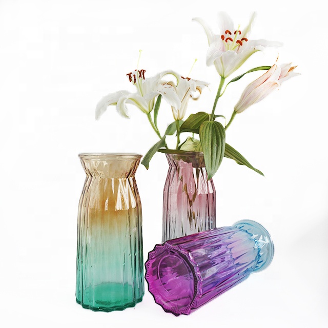Big Size Mixed Color Decoration Glass Vase