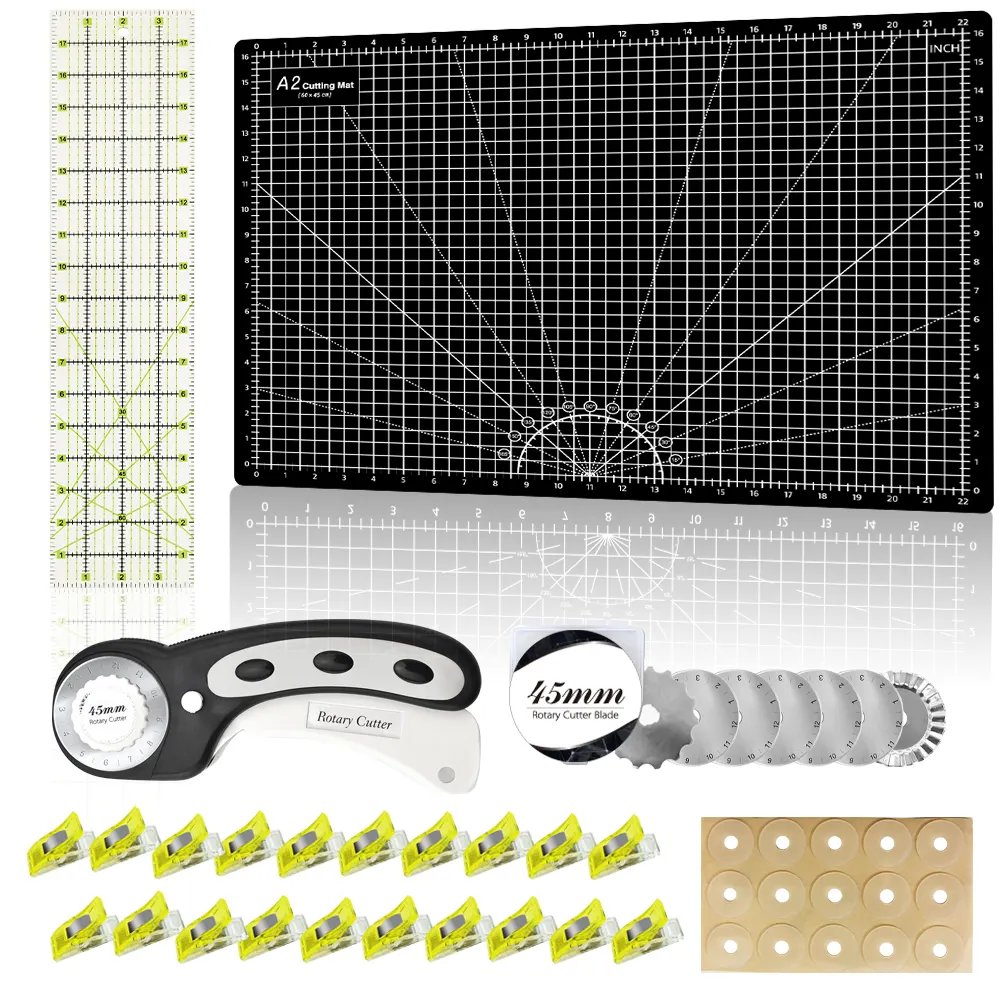 Rotary Cutter Set A2 - Quilting Kit Ideal For Crafting Sewing Patchworking Crochet Knitting