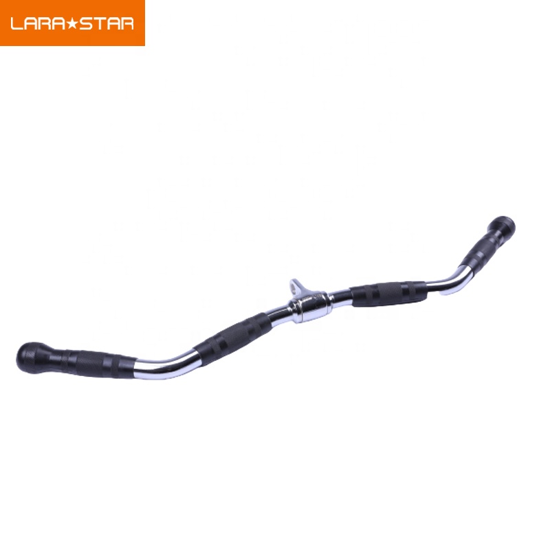 Gym bicep triceps back exercise lat bar rubber handle rotated pull down bar squat bar