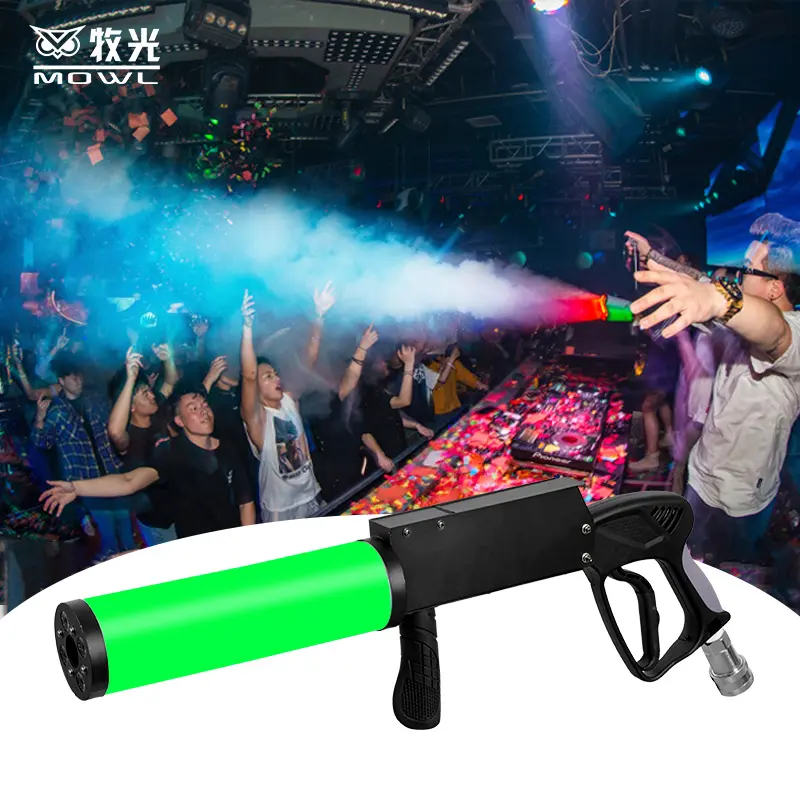 MOWL DJ оборудование DMX Co2 струйный распылитель RGB LED Co2 дымовой диджейский пистолет для свадьбы диско ночной клуб Вечеринка