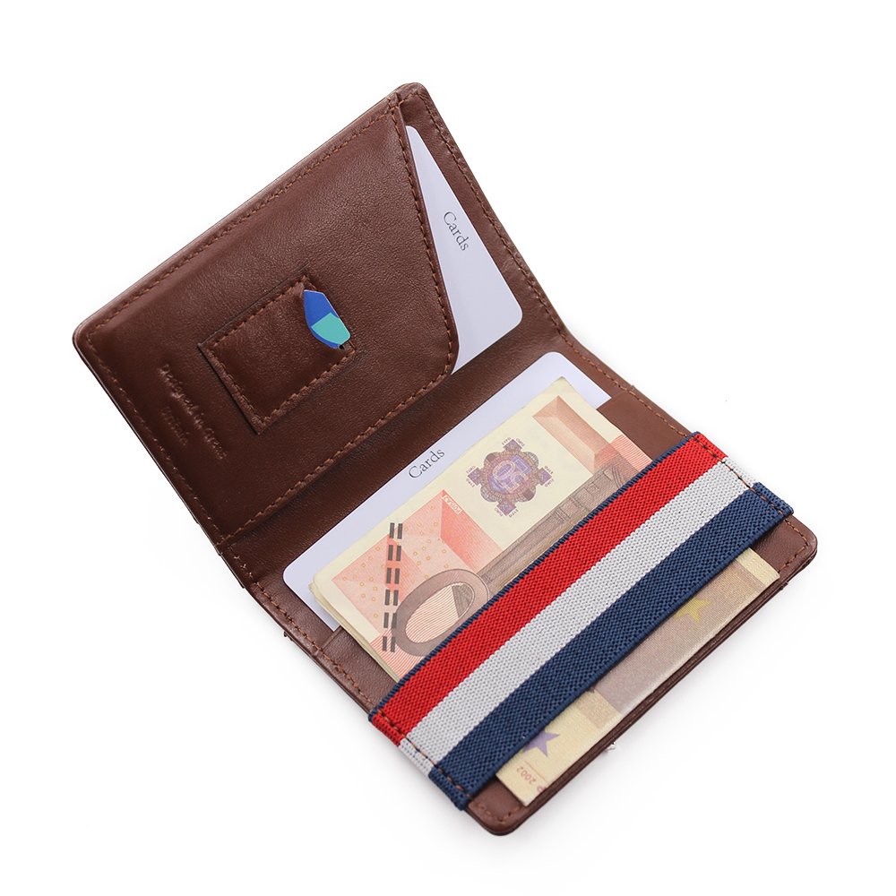 Новый дизайн oem индивидуальный логотип Тонкий RFID кошелек из натуральной кожи с передним карманом минималистичный кошелек на молнии для монет держатель для кредитных карт кошелек