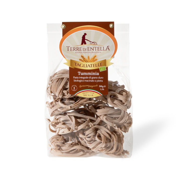 Высококачественная паста из непросеянной муки Tagliatelle Tumminia Bio bronze, медленная сушка 500 г для розничной торговли