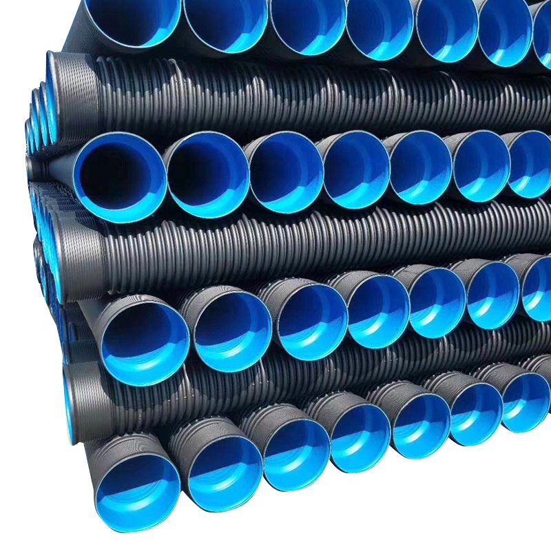 High Quality Large Diameter Plasti Tube HDPE Corrugated Pipe Drainage And Sewage PE PIPE
