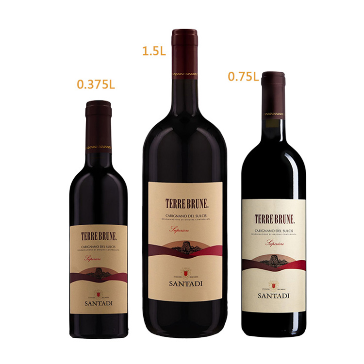 Hot Selling High Quality Magnum Glass Bottle 1.5L 15% Sardinia Italian Red Wine Italy Dry D.O.C