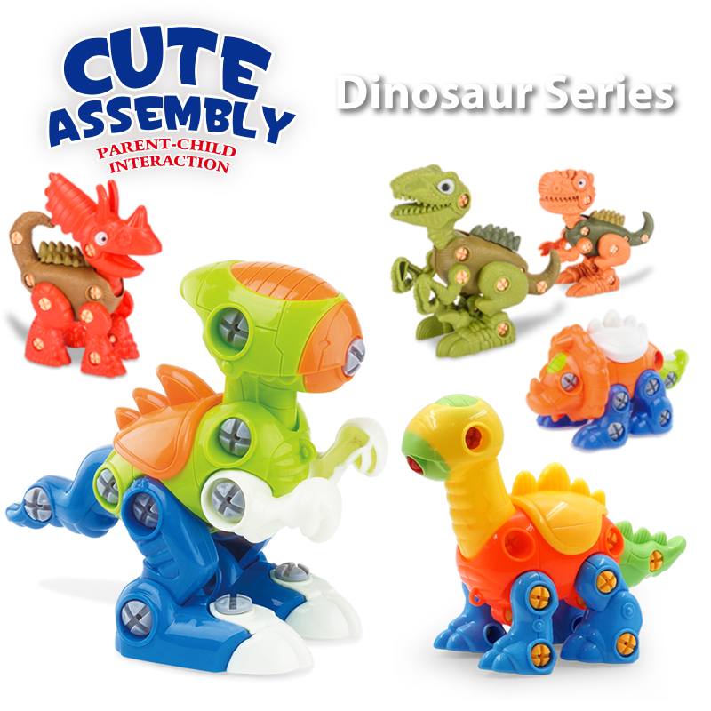 Hot sale plastic cartoon diy disassembly toy animals table game