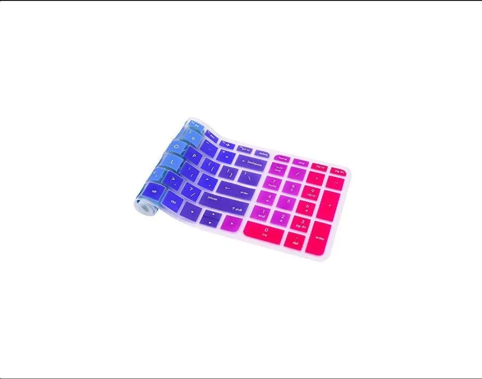 2019 new style dustproof and waterproof keyboard protector for HP, custom pink rainbow printing keyboard cover