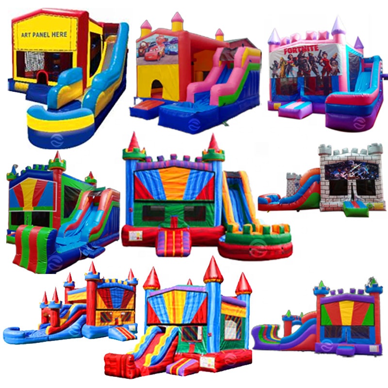 moonwalks inflatable bouncer banner jumping bouncy castle banners bounce house combo with slides