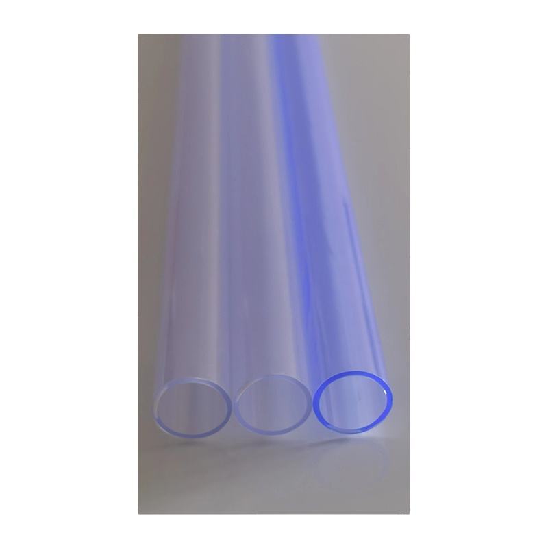Professional Manufacture Lower Price Rounded Acrylic Blue Packing Tubes Plastic Pipe Pmma Pipe/Tube For Any Size