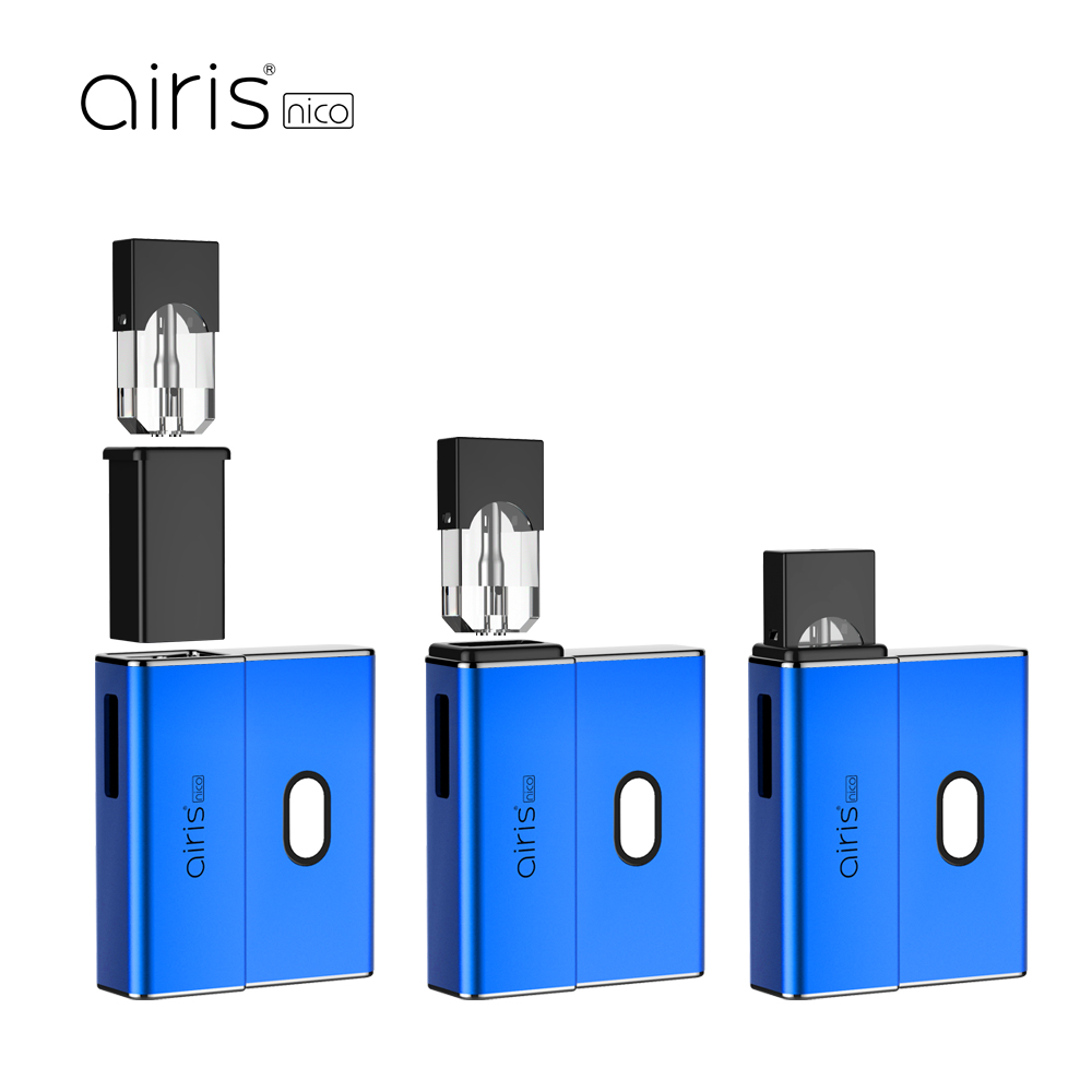 DHL доставка Airis Nico Vape Mod комплект различных напряжение батарея Pod адаптер и RefillableCBD Vape Pod