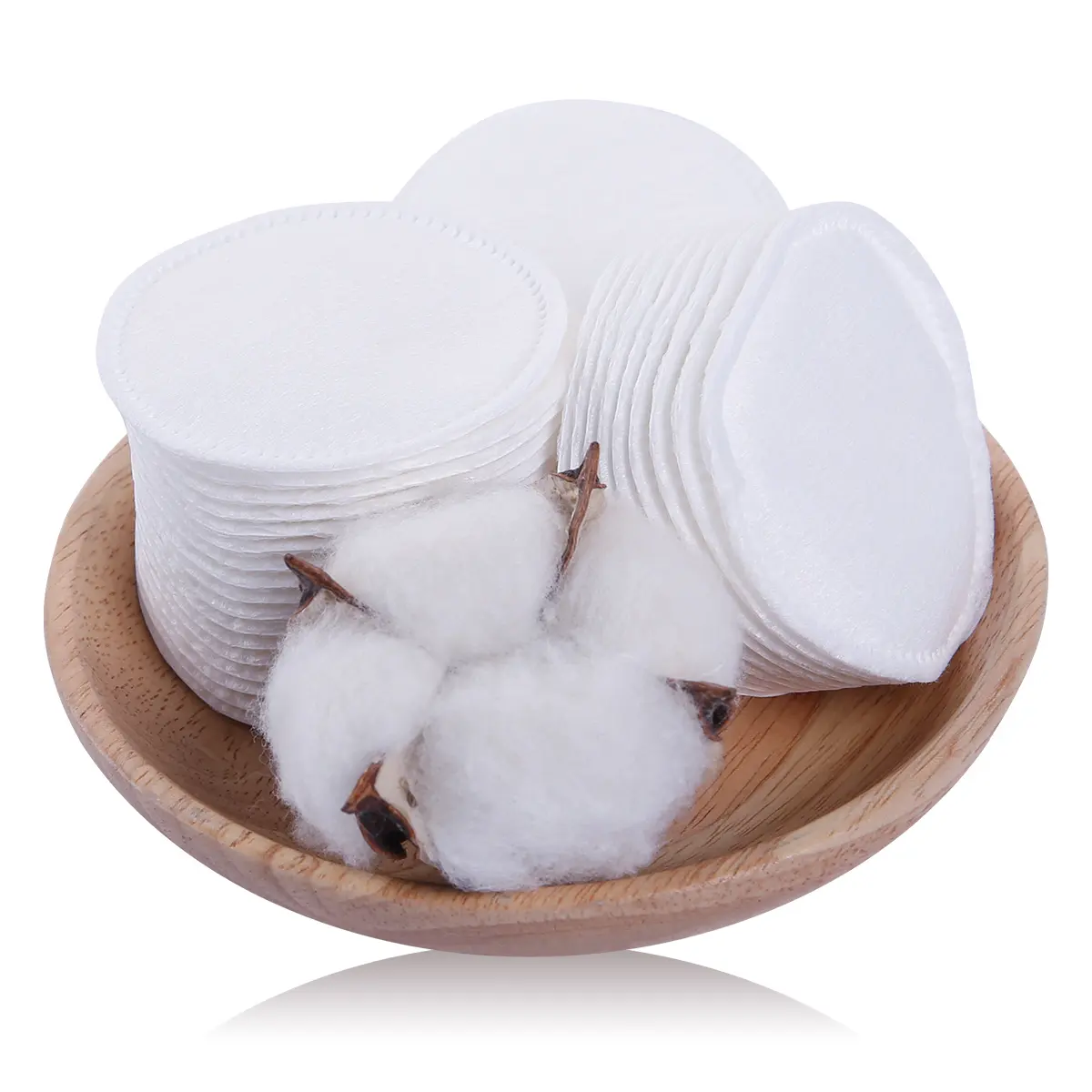 Lameila Wholesale Manufacturers 120pcs Facial Cleaning Round Cotton Pads Double-Side Cosmetic Makeup Remover Cotton B259