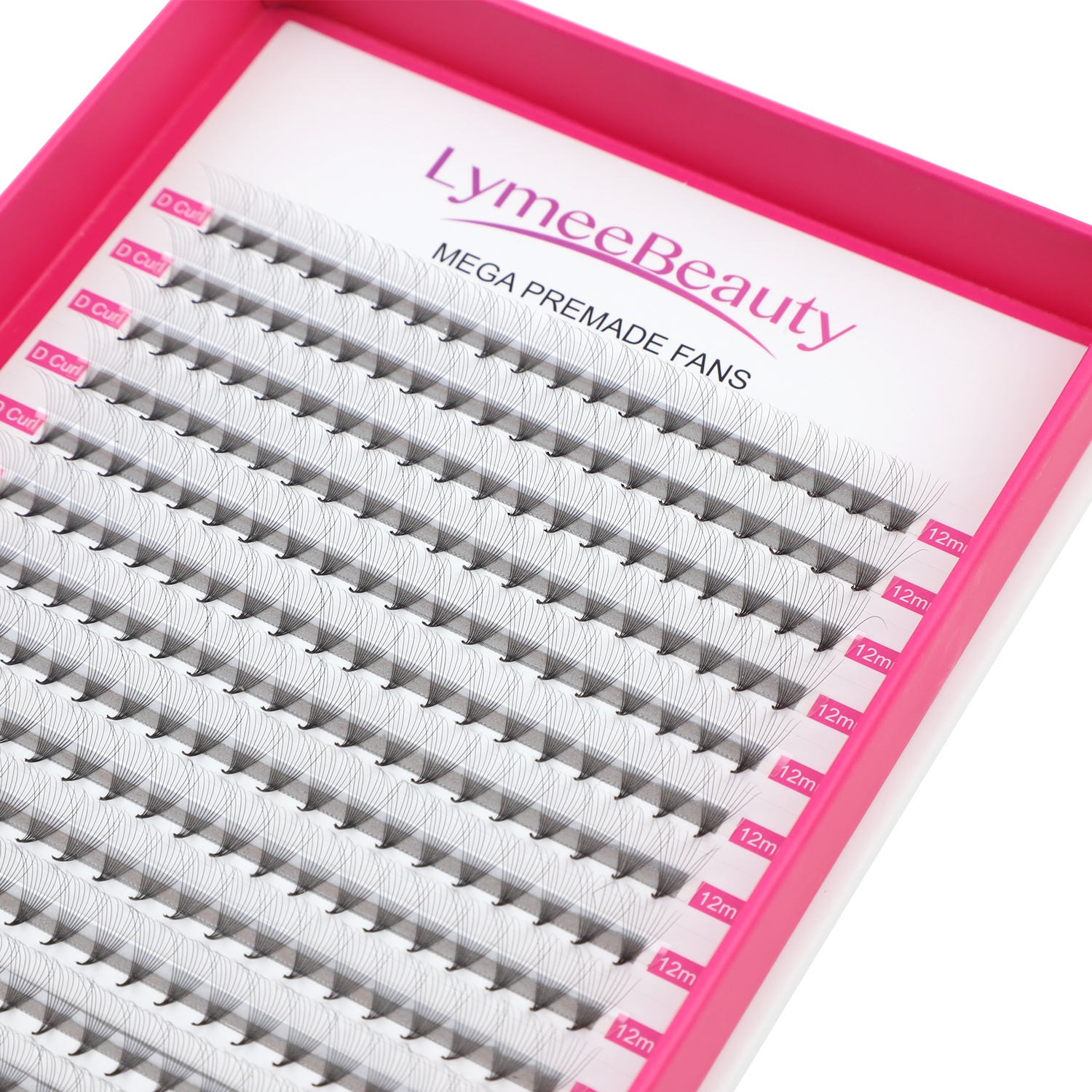 volume premade fans eyelash extensions large tray 10d 0.07 pointy base premade fan lash