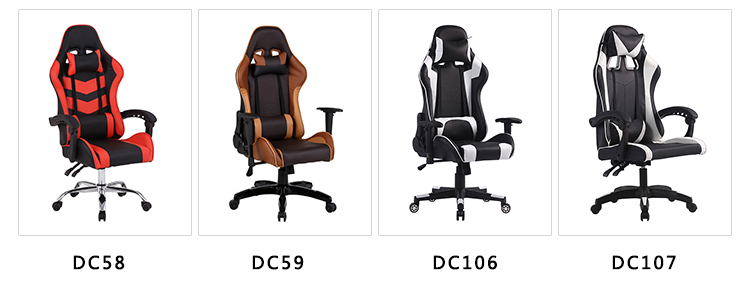 Free Sample Racing Office Private Label Massage Led Pink Massage Steel Leg Armrest Gaming Chair For Women Gaming Chair