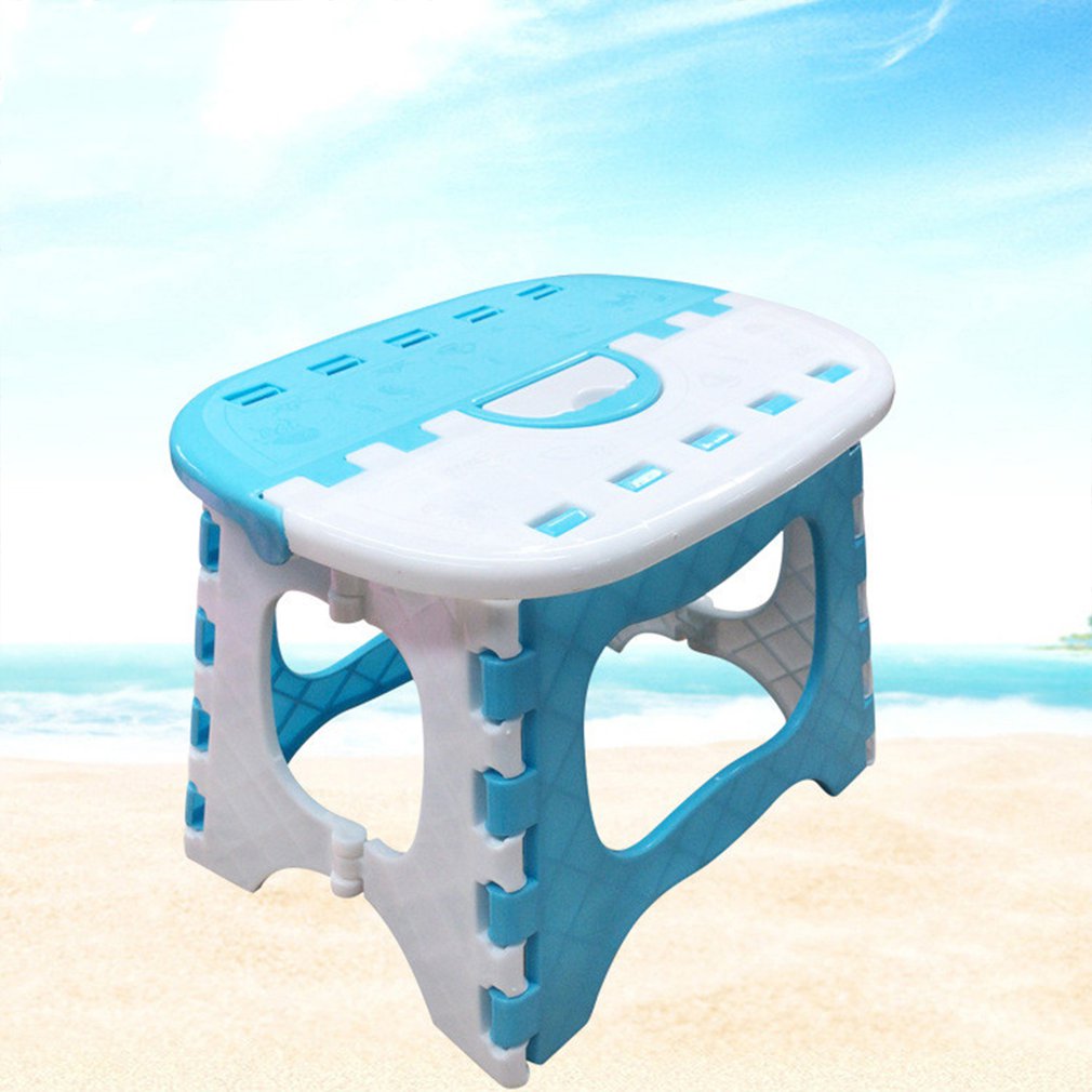Multipurpose Home Storage Chair Plastic Folding Footstool Home Stool Train Outdoor Chair Storage Portable Stool