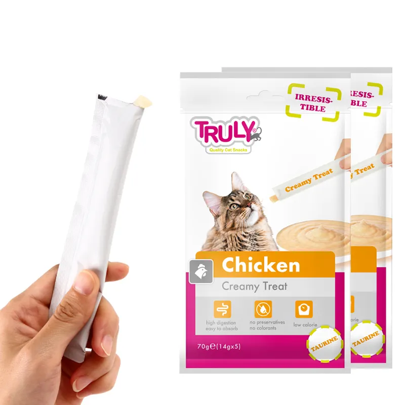 Competitive Price Truly Chicken Creamy Lickable Treats 70g Cat Kitten Wet Food Pet Snacks Supplies Wholesalers