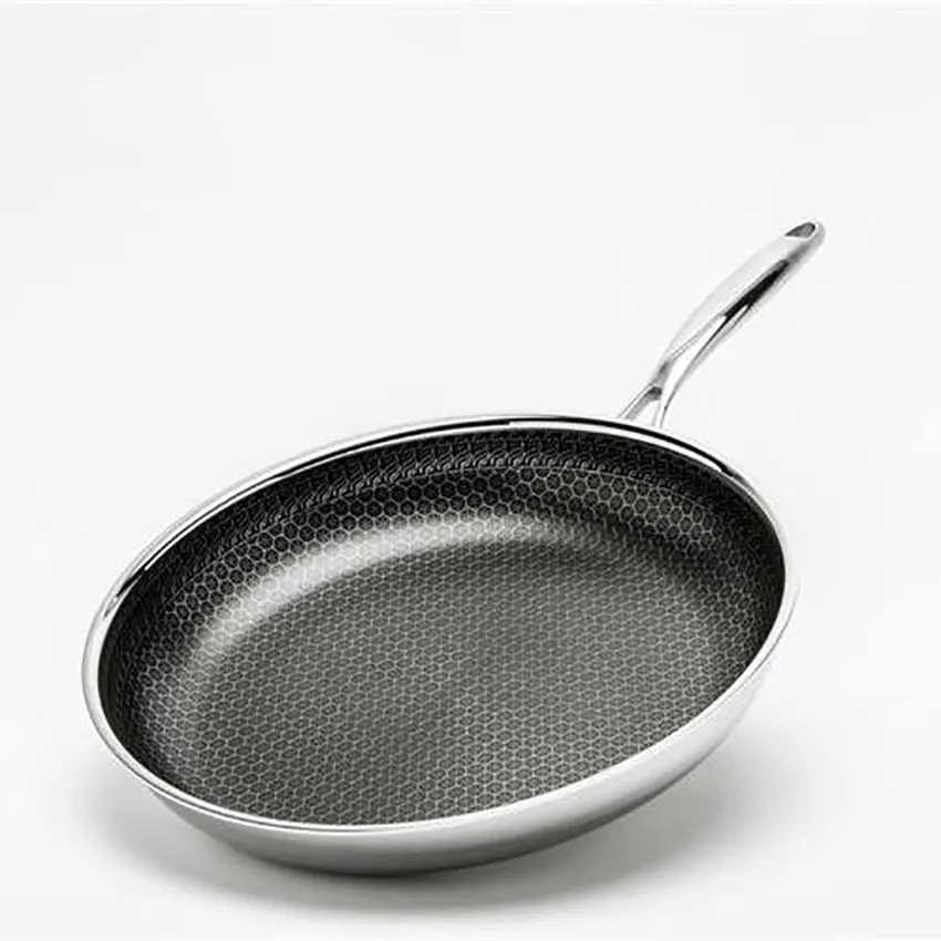 18/20/24/28cm Non stick Coating Frying Pan Stainless Steel Food Pan Hexclad Cookware Honey Comb Cooking Pans